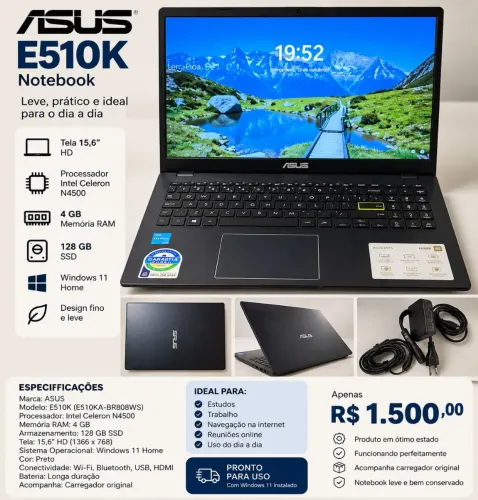 NOTEBOOK ASUS E510K