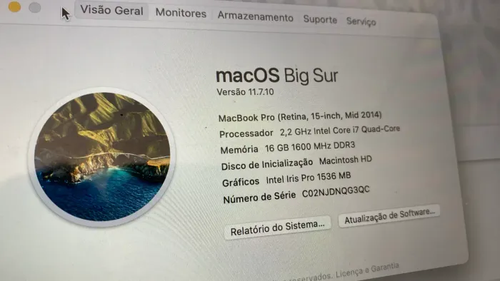 MacBook Pro retina 15 polegadas 