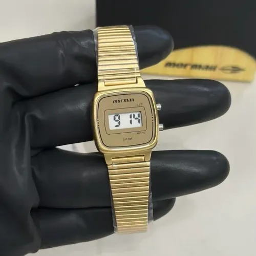 Relógio Mormaii vintage dourado original 