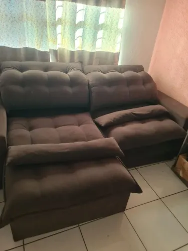 Sofá retrátil com rack não entrega