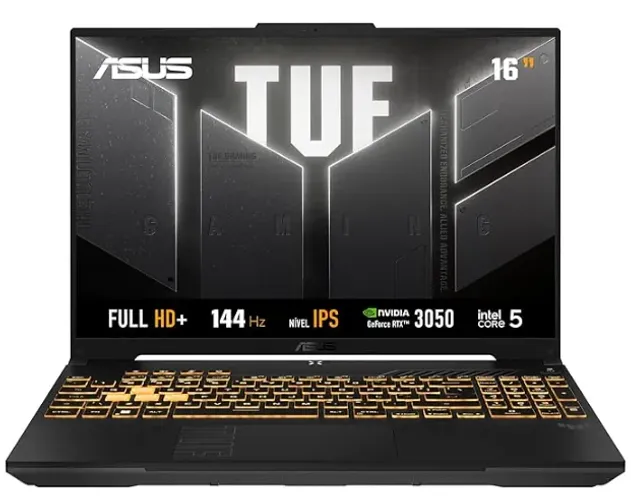 Notebook ASUS TUF Gaming F16 Intel Core 5, RTX 3050, 16 GB, 512 GB SSD, W11 Home,Tela 16.0