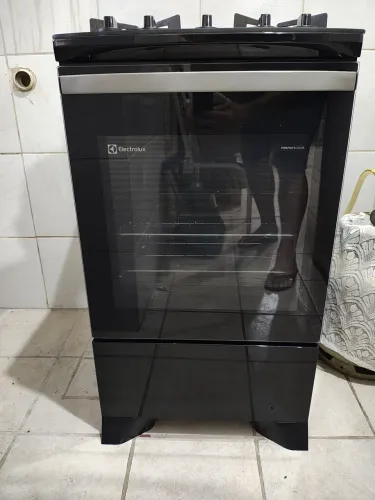Fogão 4 Bocas Electrolux Preto Mesa Vidro.