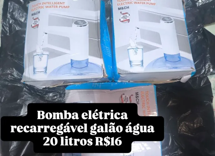 Bomba recarregável galão água