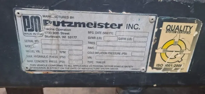 Bomba de Concreto - Reboque TK40 Putzmeiter a diesel 