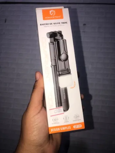 Suporte para celular tripé bastão com led sem fio ZO19