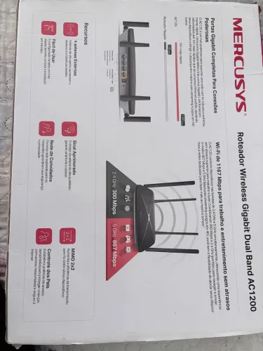 Roteador Mercusys AC 1200 dual band gigabit modelo AC 12G