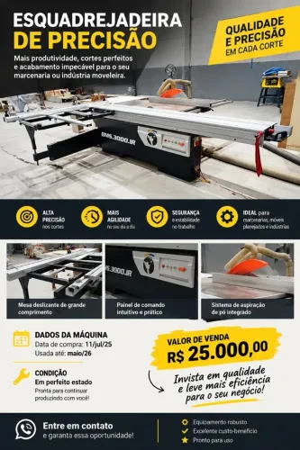 Esquadrejadeira de precisão  