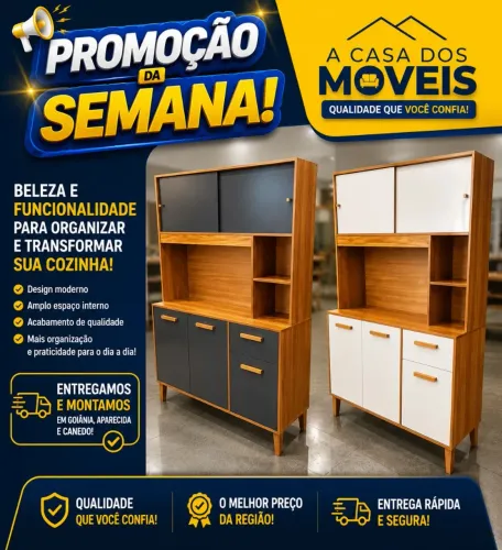 Armário de cozinha - Entregamos e montamos