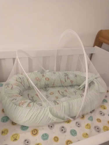 Ninho redutor + mosquiteiro baby estampa safari