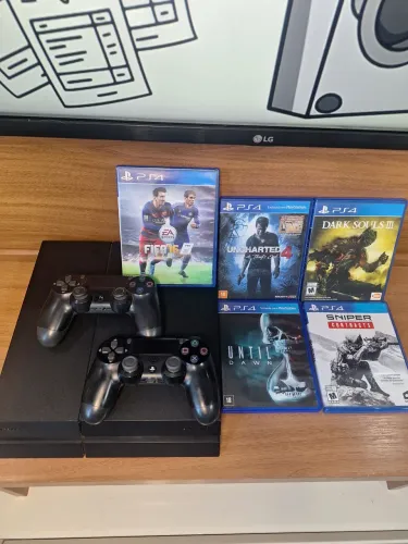PS4 10 Jogos 2 Controles