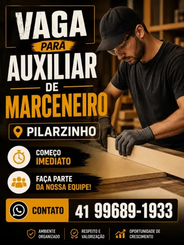 Vaga auxiliar de marceneiro