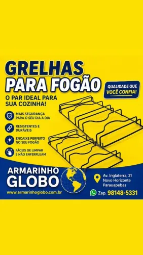 Par de grelha para fogões 