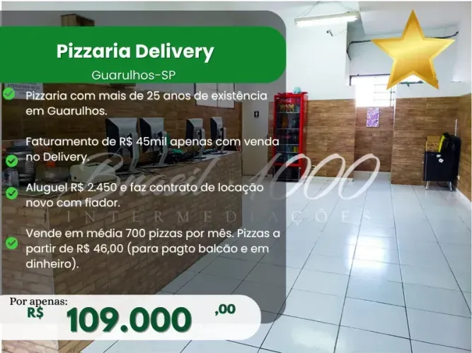 Pizzaria Delivery em Guarulhos, SP. (Cod. 104718)