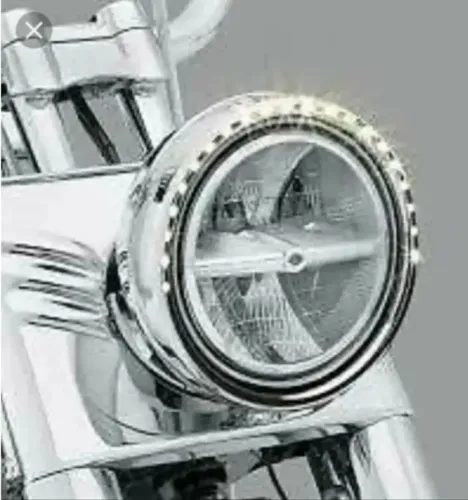 Aro Para Farol De 7  polegadas Com Iluminação De Leds Harley Davidson