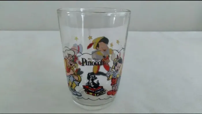 Antigo Copo Pinocchio Da Nestlé - Anos 90 Disney Transperente