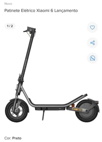Patinete Xiomi Scooter 6 NOVO