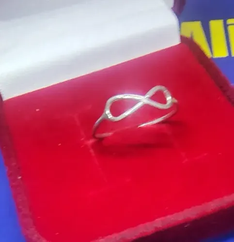Anel Infinito Feminino Prata 950 Peso Aro 1 mm