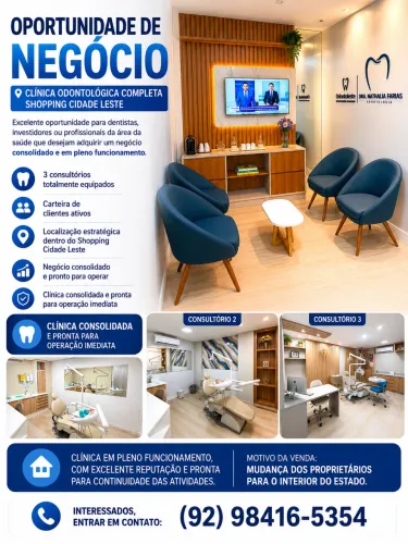 CLÍNICA ODONTOLÓGICA COMPLETA À VENDA 