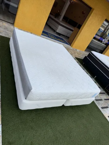 Colchão Queen ESPUMA TOP SEMINOVO - Entrego