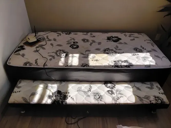 Cama Box Solteiro com Bicama