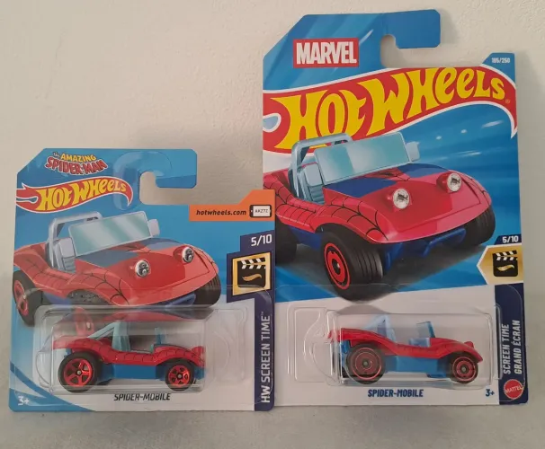 @* MT 2 Versões Diferentes Spider Man Mobile Hot Wheels VW Volkswagen Bugre Homem Aranha