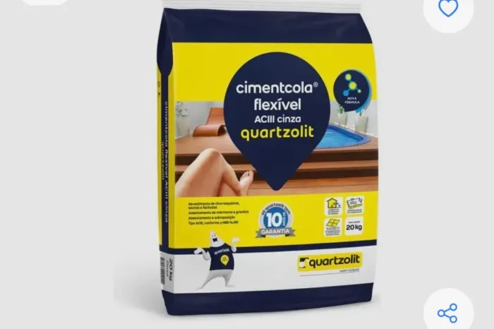 Argamassa Cimentcola AC3 20kg Cinza Flexível Quartzolit