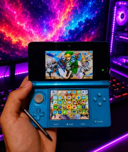 Nintendo 3DS desbloqueado 32GB + muitos jogos como Pokémon, Mario e Zelda