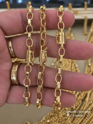 Pulseira Ouro 18K, 21cm, 6g