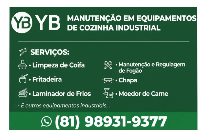 Manutenção em equipamentos de cozinha industrial