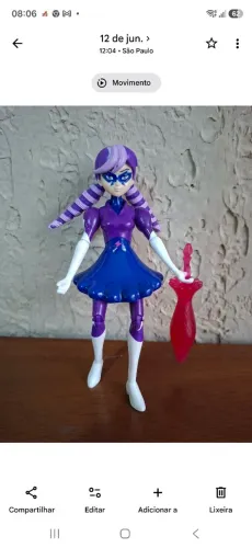 Boneca articulada Tormenta, 15 cm original da Bandai/Sunny.Personagem sa serie Miraculous.