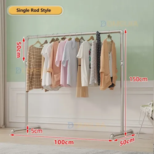 KIT  3 Araras de Roupas Organizador Aço Anti Ferrugem  1M e 1.5M Até 100kg