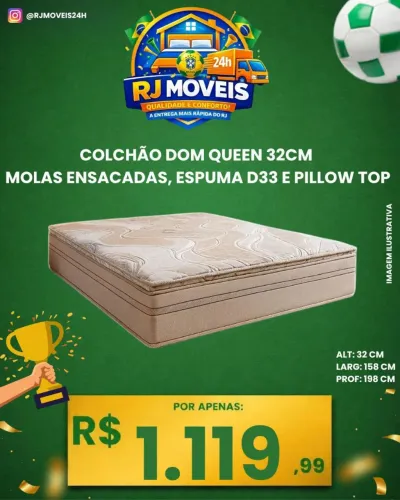 Colchão Dom tamanho Queen molas ensacadas / pague na entrega / entregamos até 24h