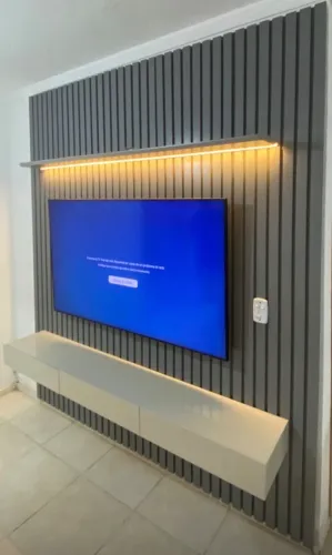Painel Ripado Cinza Novo Pronta Entrega