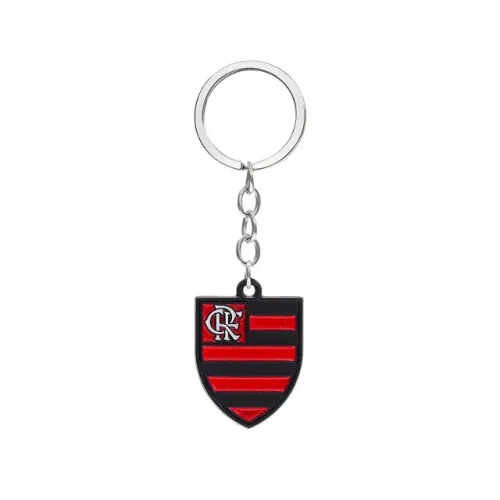 Chaveiro do flamengo de metal 3D colorido