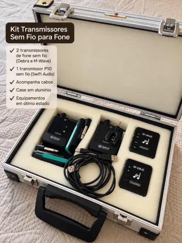 Kit Transmissores Sem Fio para Fone