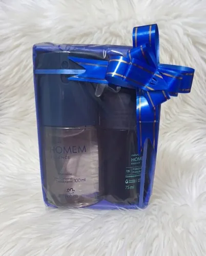 Kit Natura Homem Essence Deo Corporal e Rollon