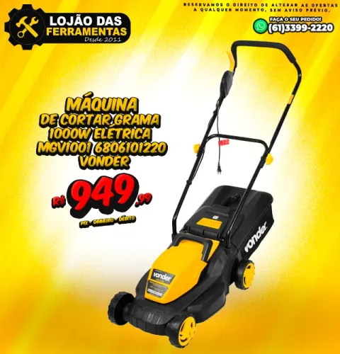 Máquina de Cortar Grama 1000w Elétrica MGV1001 6806101220 Vonder