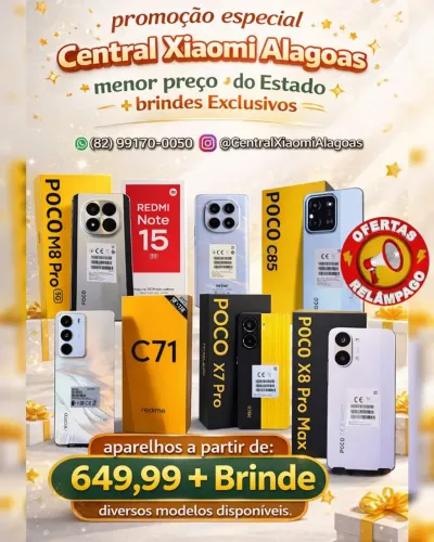 XIAOMI POCO X8 PRO MAX 5G, REDMI NOTE 15 PRO PLUS 5G E DIVERSOS MODELOS DISPONÍVEIS 