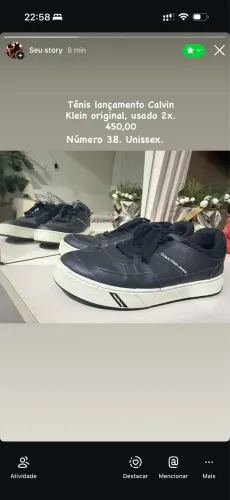 Tênis novo original Calvin Klein