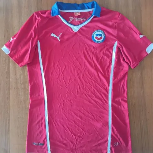camisa original 2014 seleção chile puma vermelha tamanho m