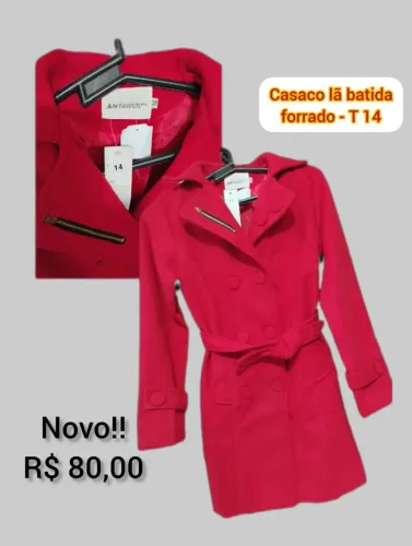 Casaco lã batida 14 - Novo