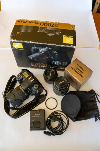 Camera nikon D7000 VR kit 18-105 + lentes 