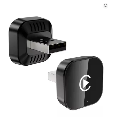 Adaptador Wireless 2 em 1 para CarPlay e Android Auto USB com Plug and Play