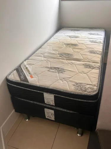 Cama Solteiro Ortobom com Auxiliar (Bicama) + Colchão