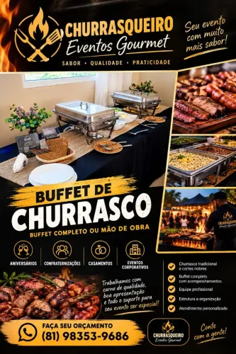 Churrasco(serviço de buffet e mão de obra)