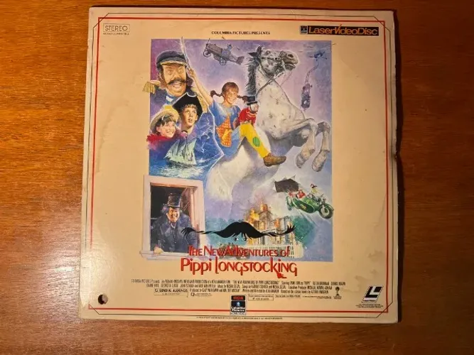 Laserdisc LD The New Adventures of Pippi Longstocking - RELÍQUIA AINDA NO PLÁSTICO - RARO