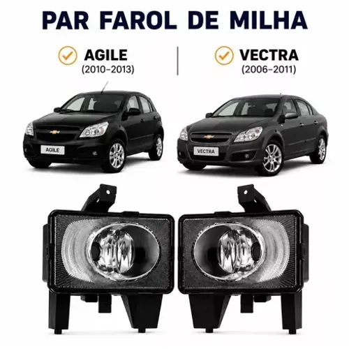 Par Farol De Milha Auxiliar Vectra 2006 A 2011 Agile 2010 A 2013