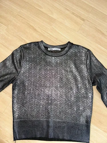 Blusa Manga Longa Prata