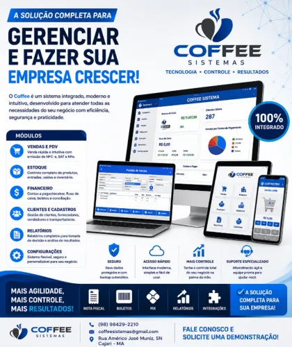 Sistema de Vendas - ERP Completo para Comércio, Mercados, Lojas e Distribuidoras