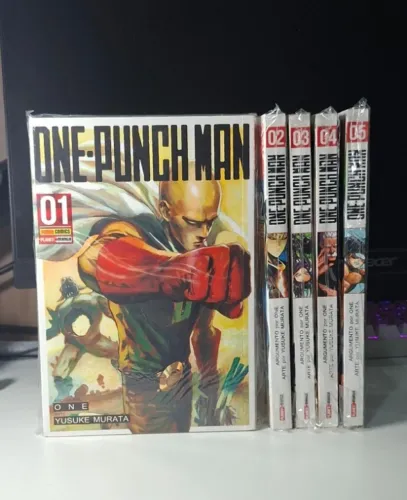 ONE PUNCH MAN Mangá Usado - Volumes 1 a 5 - EM ÓTIMO ESTADO!!!